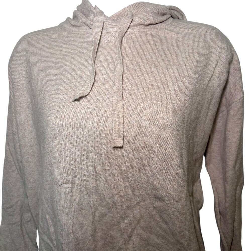 Gap CashSoft Knit Hoodie Sweater Oatmeal Neutral Cozy Women Small - Picture 3 of 6